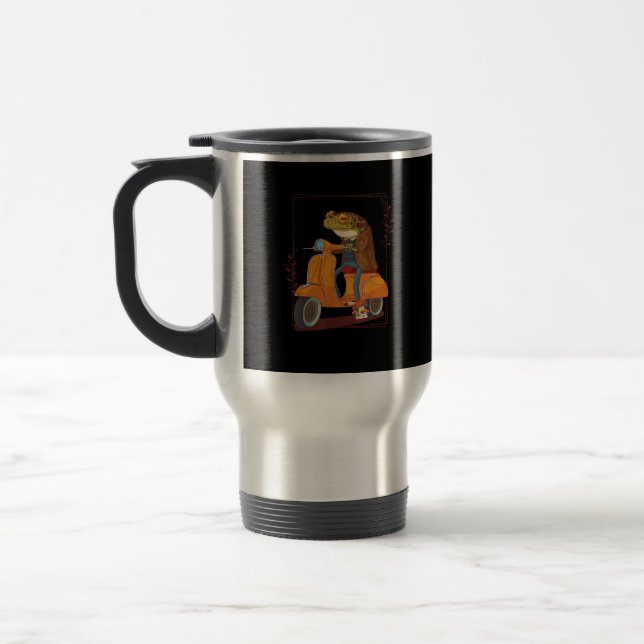 Mug De Voyage Trottinette Grenouille Champignon Goblincore Acadé (Gauche)