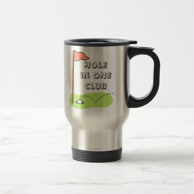 Mug De Voyage Trou de golf dans un club se vantant (Droit)