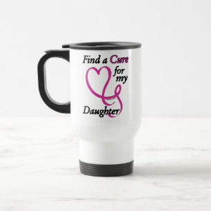 Mug De Voyage Trouver un remède/coeur/fille...Cancer du sein