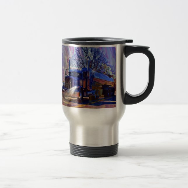 Mug De Voyage Truckers Tanker Camion transport lourd Cadeau (Droit)