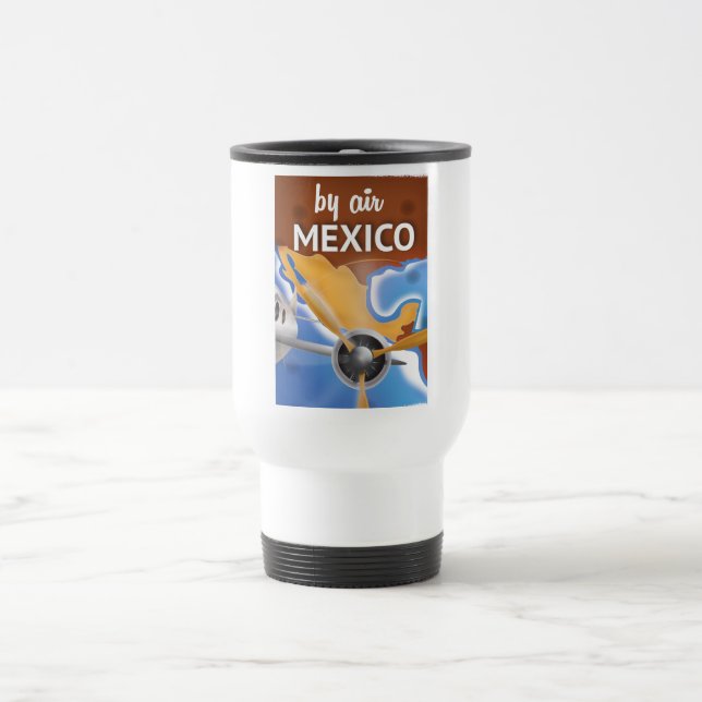 Mug De Voyage Tulum, affiche de voyage mexicaine (Centre)