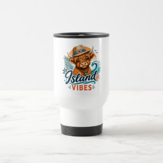 Mug De Voyage Tumbler de voyage Highland Cow Island Vibes