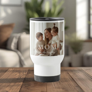 Mug De Voyage Tumbler personnalisé pour maman avec photo moderne