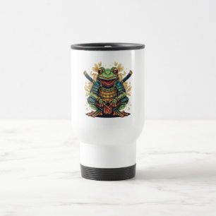 Mug De Voyage Tumbler Thermique Guerrier Grenouille Samouraï