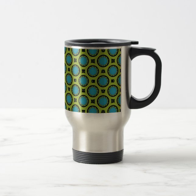 Mug De Voyage Turquoise et jaune (Droit)