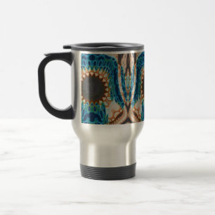 Mug De Voyage Turquoise Gold Sun Southwestern Art