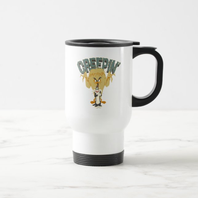 Mug De Voyage TWEETY BIRD MONSTER™ "Creepin" Derrière SYLVESTER™ (Droite)