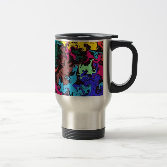Mug De Voyage Twirls colorés Abstraits / (Droit)