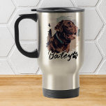 Mug De Voyage Typographie Cool simple et moderne Nom et photo<br><div class="desc">Ce design simple et moderne est composé d'une typographie de script simple et moderne. Ajoutez une photo d'animal de compagnie personnalisée.</div>