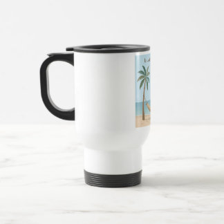 Mug De Voyage typographie moins de travail plus de vie