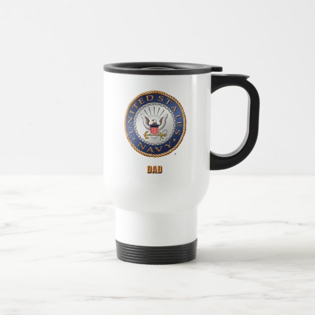 Mug De Voyage U.S. Voyage de papa de marine/tasse de banlieusard (Droite)