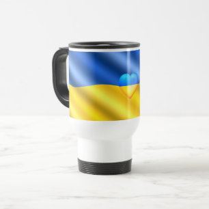 Mug De Voyage Ukraine - Soutien - Liberté Paix - drapeau ukrain
