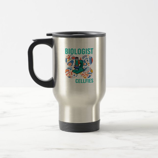 Mug De Voyage Un biologiste prend des cellules en microbiologie (Gauche)