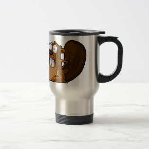 Mug De Voyage Un caractère mignon de castor de bande dessinée