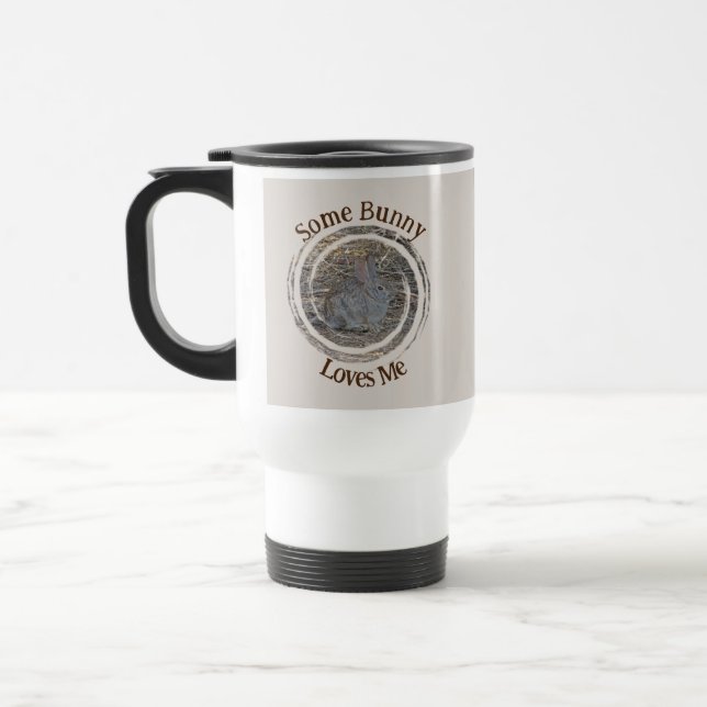 Mug De Voyage Un Lapin M'Aime Mignonne Lapin Du Désert Brown (Gauche)