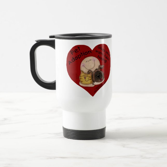 Mug De Voyage Un Sentiment Chaud Et Fou ! Cœur (Gauche)