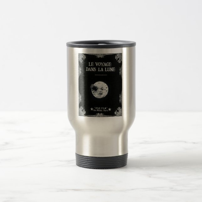 Mug De Voyage Un voyage cinéma français vintage de lune au rétro (Centre)