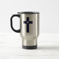 Une croix avec un cœur d'amour sacré