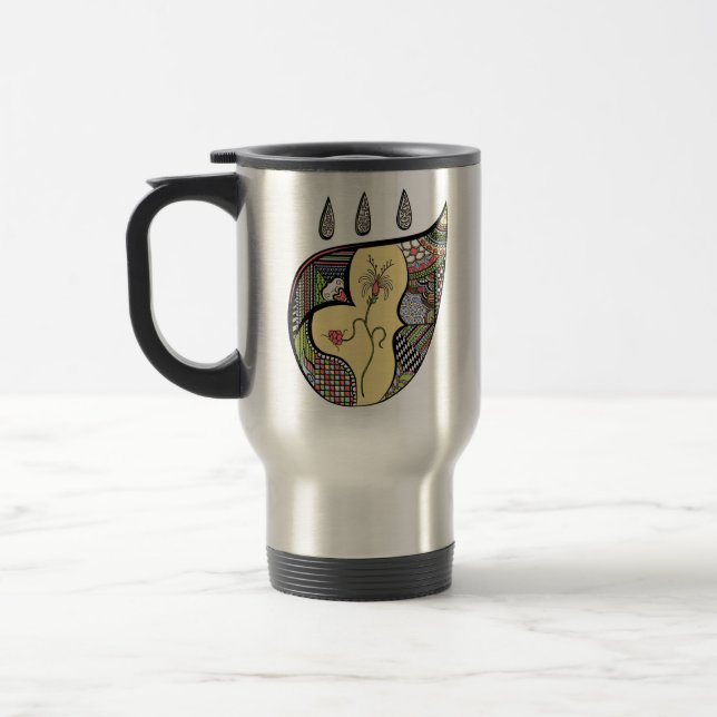 Mug De Voyage Une Fleur dans la boue (Gauche)
