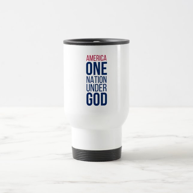 Mug De Voyage Une nation sous Dieu (Centre)