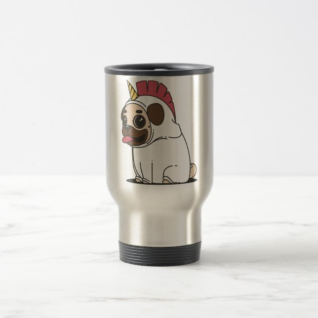 Mug De Voyage Unicorn Pug (Centre)