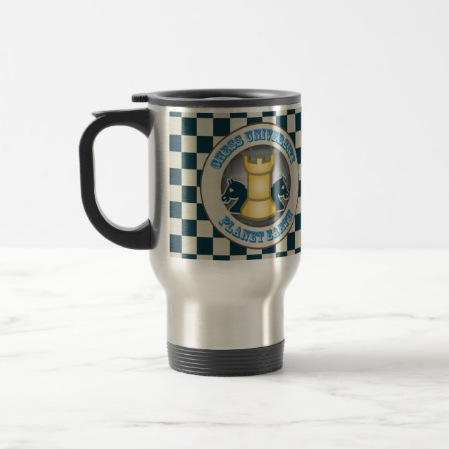 Mug De Voyage Université d'échecs sur l'emblème de la terre de (Gauche)