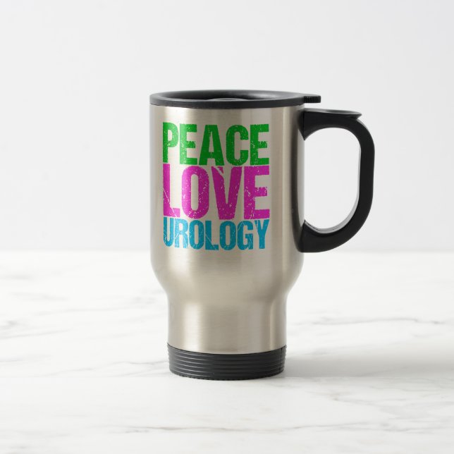 Mug De Voyage Urologiste Paix Aimer Urologie (Droit)