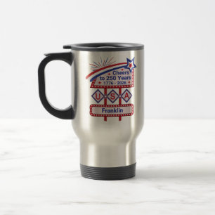 Mug De Voyage USA 250 personnalisé - Marquee Rétro Patriotique