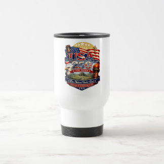 Mug de voyage USA 250 Springfield MA Patriotique