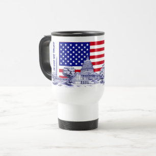 Mug De Voyage USA Amérique Drapeau Monument Illustration Souveni