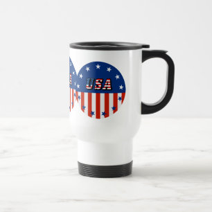 Mug De Voyage USA - Drapeau américain et étoiles en cercle