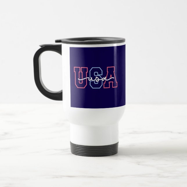 Mug De Voyage USA Texte 4 juillet Design-62118 (Gauche)