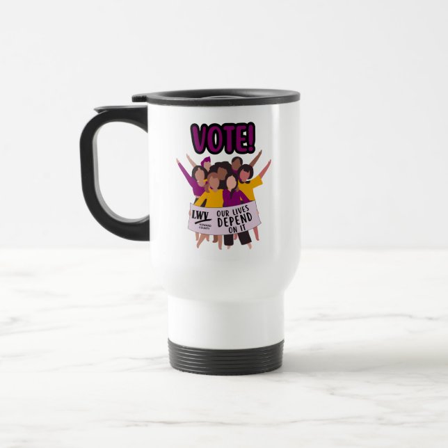 Mug De Voyage Utilisez Votre Musique De Voyage Vote (Gauche)