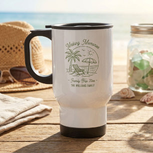 Mug De Voyage Vacances en famille sur mesure minimaliste