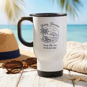 Mug De Voyage Vacances en famille sur mesure minimaliste