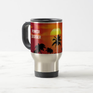 Mug De Voyage Vacances tropicales de croiseur de puissance de