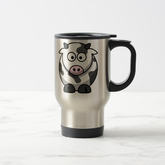 Mug De Voyage Vache à bande dessinée (Droit)