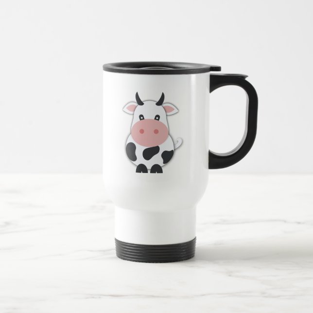 Mug De Voyage Vache à bande dessinée (Droite)