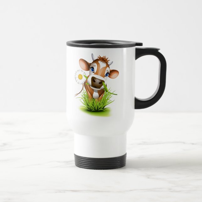 Mug De Voyage Vache de cochon de café de voyage (Droite)
