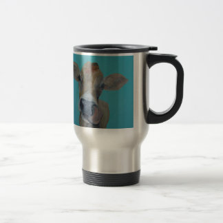 Mug De Voyage Vache du Jersey léchant son nez