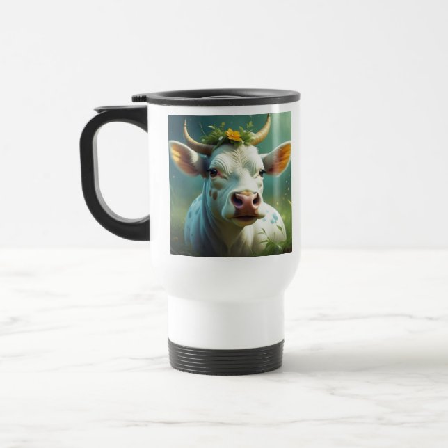 Mug De Voyage Vache, J'Ai Besoin De Café Drôle (Gauche)