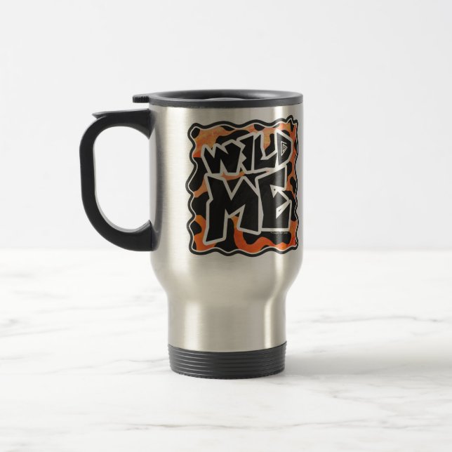 Mug De Voyage Vache noire et orange sauvage moi (Gauche)
