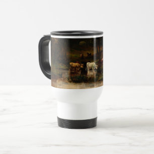 Mug De Voyage Vaches dans le ruisseau près des arbres - Edward B