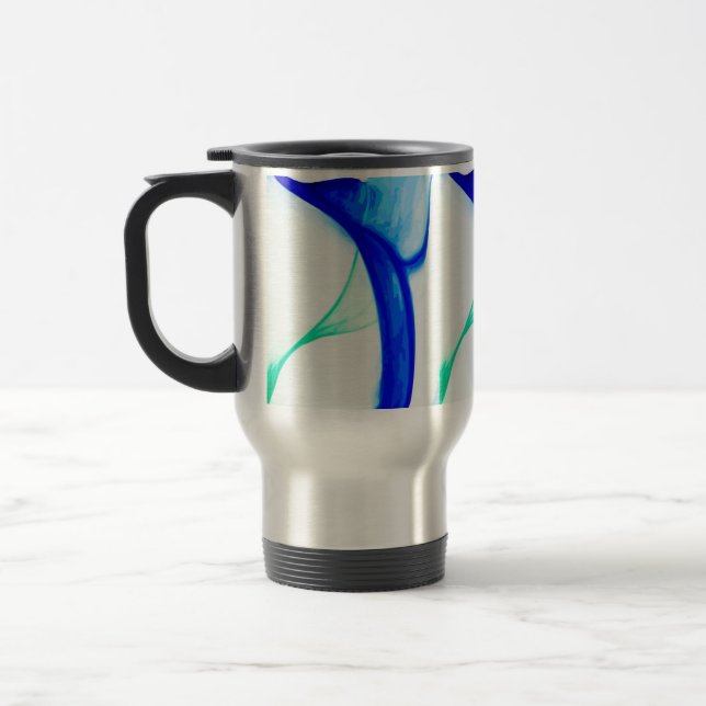 Mug De Voyage Vagues Abstraites (Gauche)