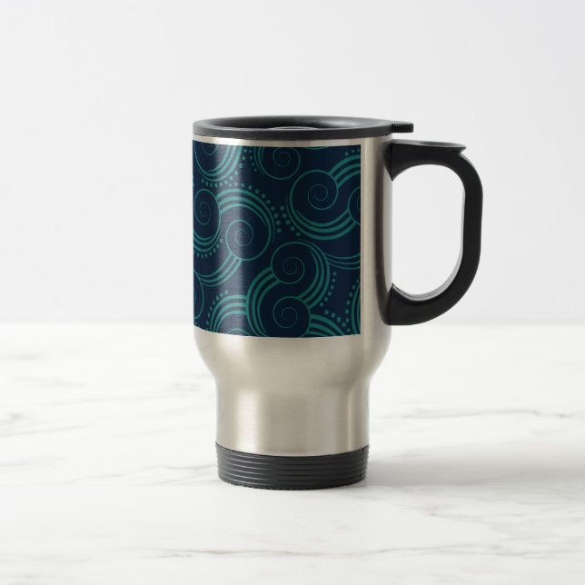 Mug De Voyage Vagues océaniques tourbillonnant (Droit)