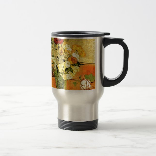 Mug De Voyage Van Gogh peignant des fleurs capricieuses et des v (Droit)