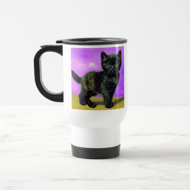 Mug De Voyage Van Gogh Style Cat (Gauche)