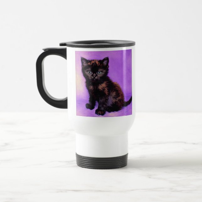 Mug De Voyage Van Gogh Style Chat pourpre (Gauche)