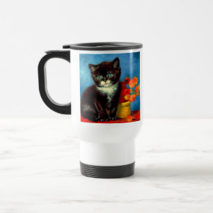 Mug De Voyage Van Gogh Tuxedo Cat