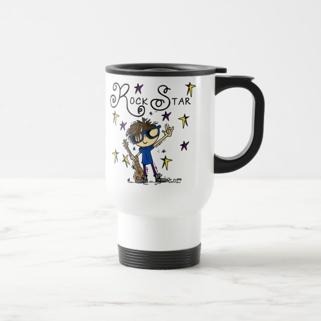 Mug De Voyage Vedette du rock de brune (Droite)